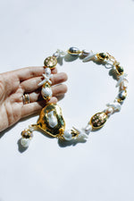 Pink Quartz and Pearl Necklace by Navarro Official