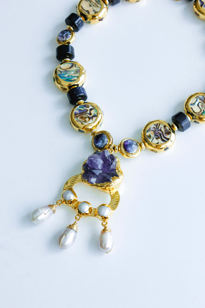 Amethyst Pendant in Gold