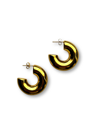 Navarro Official Sterling Silver Chunky Hoops